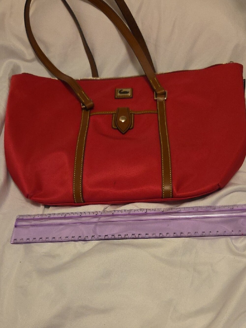 Bright Pink Dooney & Bourke Tote - Picture 3 of 7